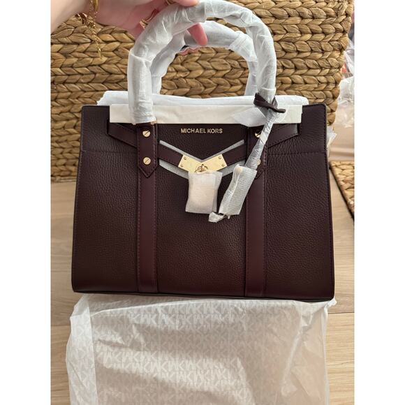 Michael Kors Nouveau Hamilton Large School Bag (Barolo) NWT! - Picture 6 of 10